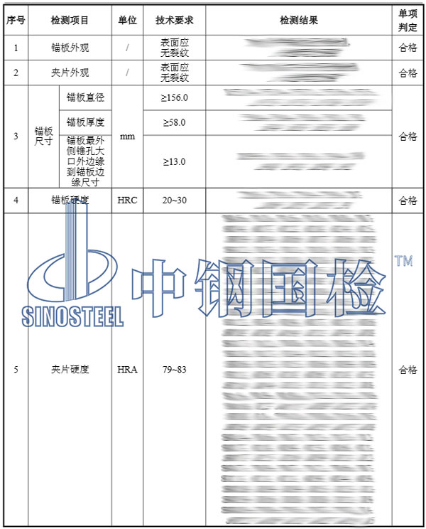 檢測報告結果