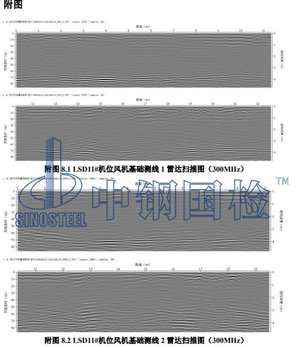 風(fēng)電基礎(chǔ)檢測(cè)部分結(jié)果
